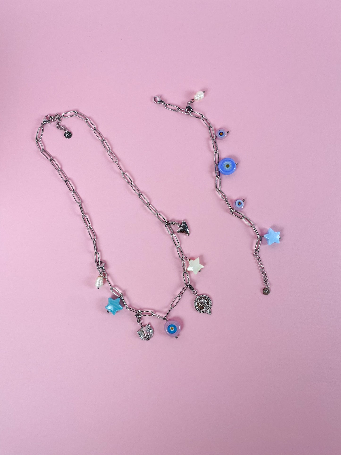 Collana Charm Bar #classica ARGENTO