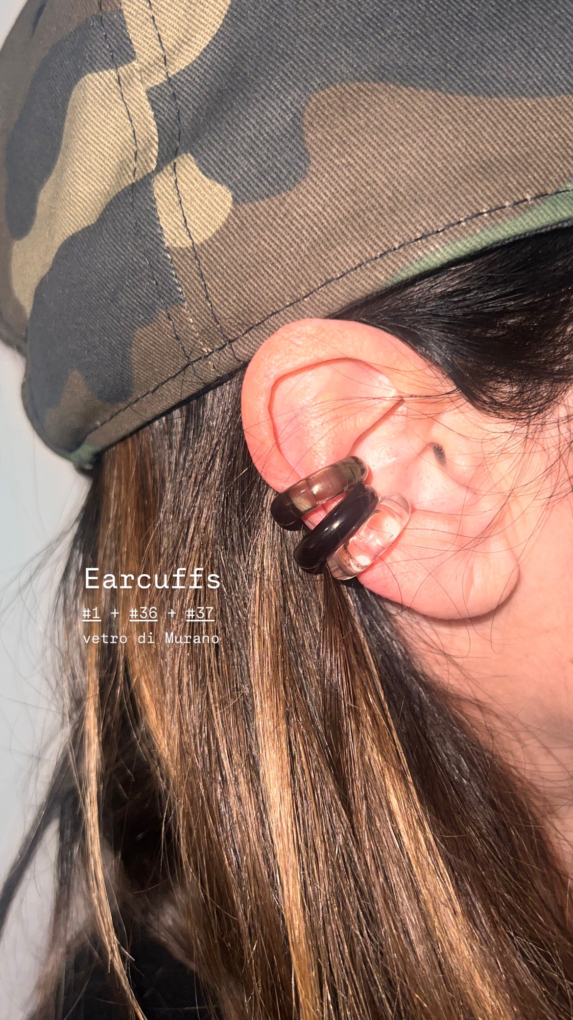 SMALL Earcuffs vetro di Murano