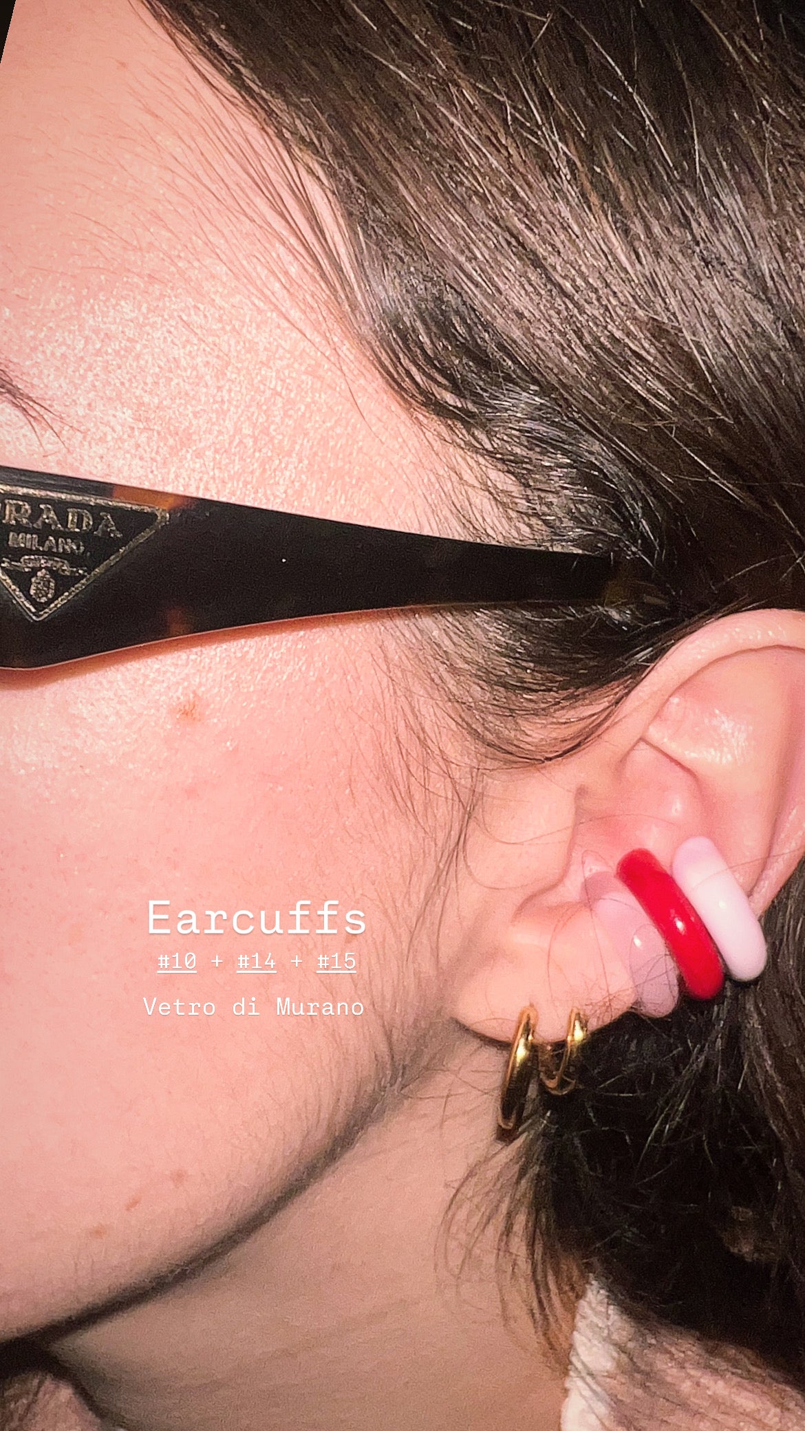 SMALL Earcuffs vetro di Murano