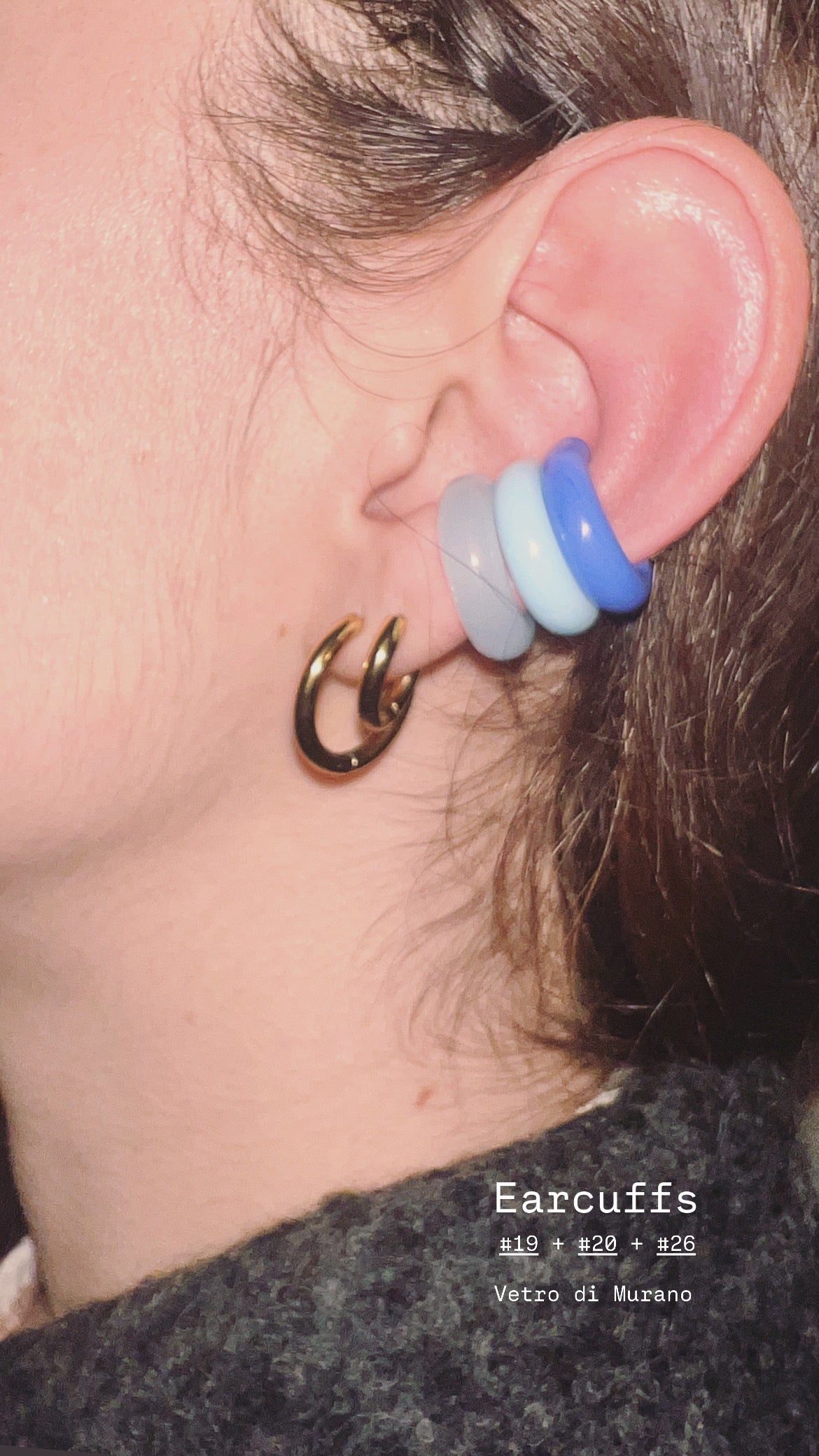 SMALL Earcuffs vetro di Murano